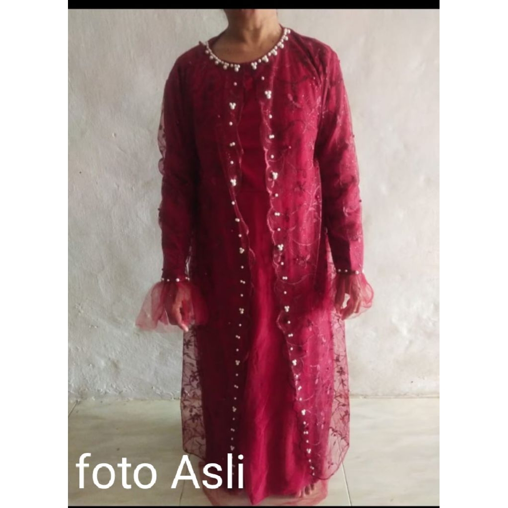 new gamis lebaran/ maxi tile mutiara lydr/ maxi lyodra m l xl xxl