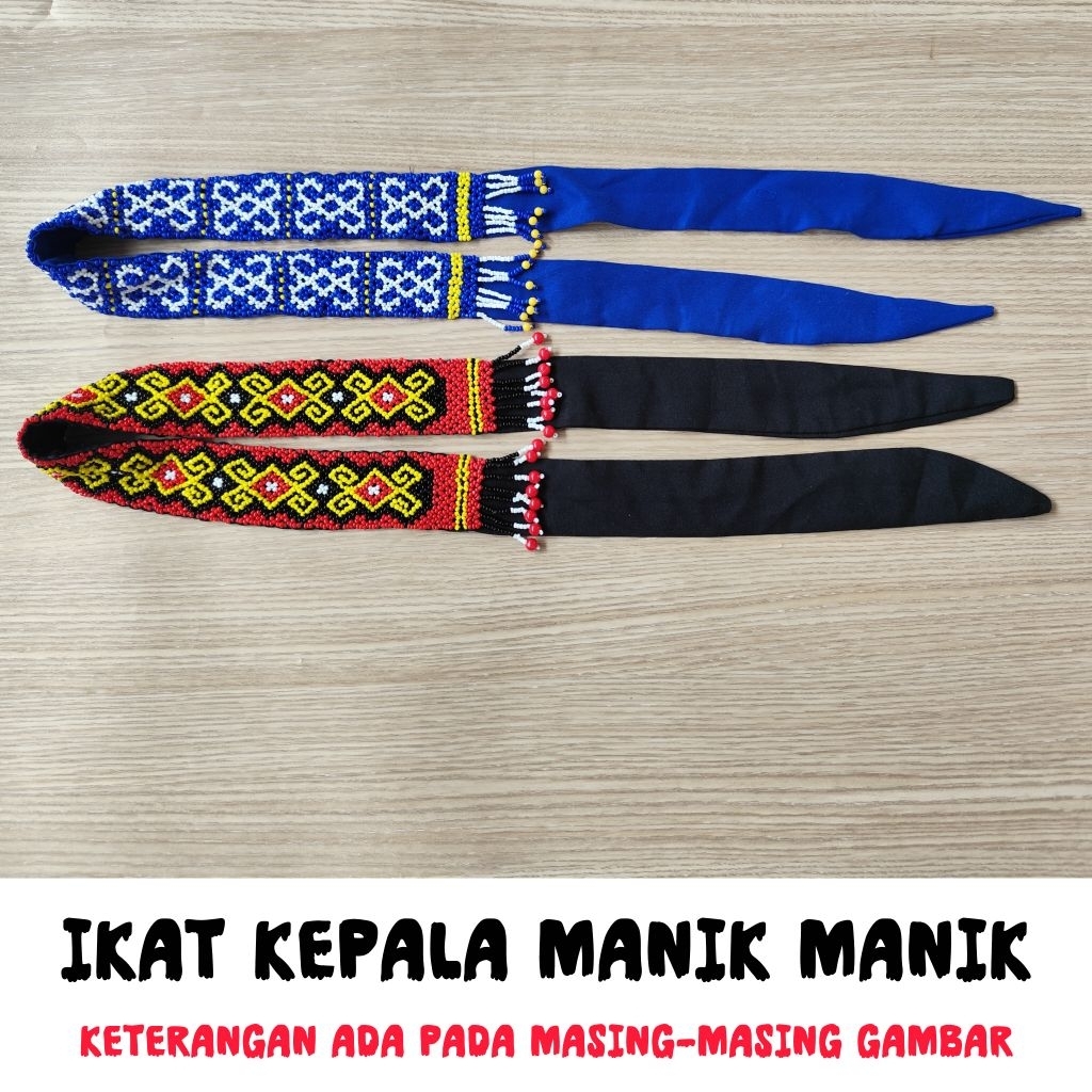 ikat kepala manik dayak / ikat kepala manik / ikat kepala dayak / ikat kepala etnik