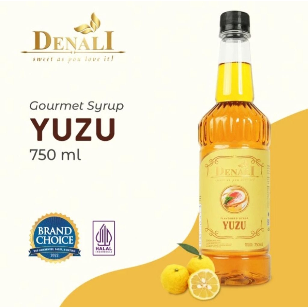 Denali syrup Yuzu 750ml - Denali sirup - Sirup minuman rasa Yuzu