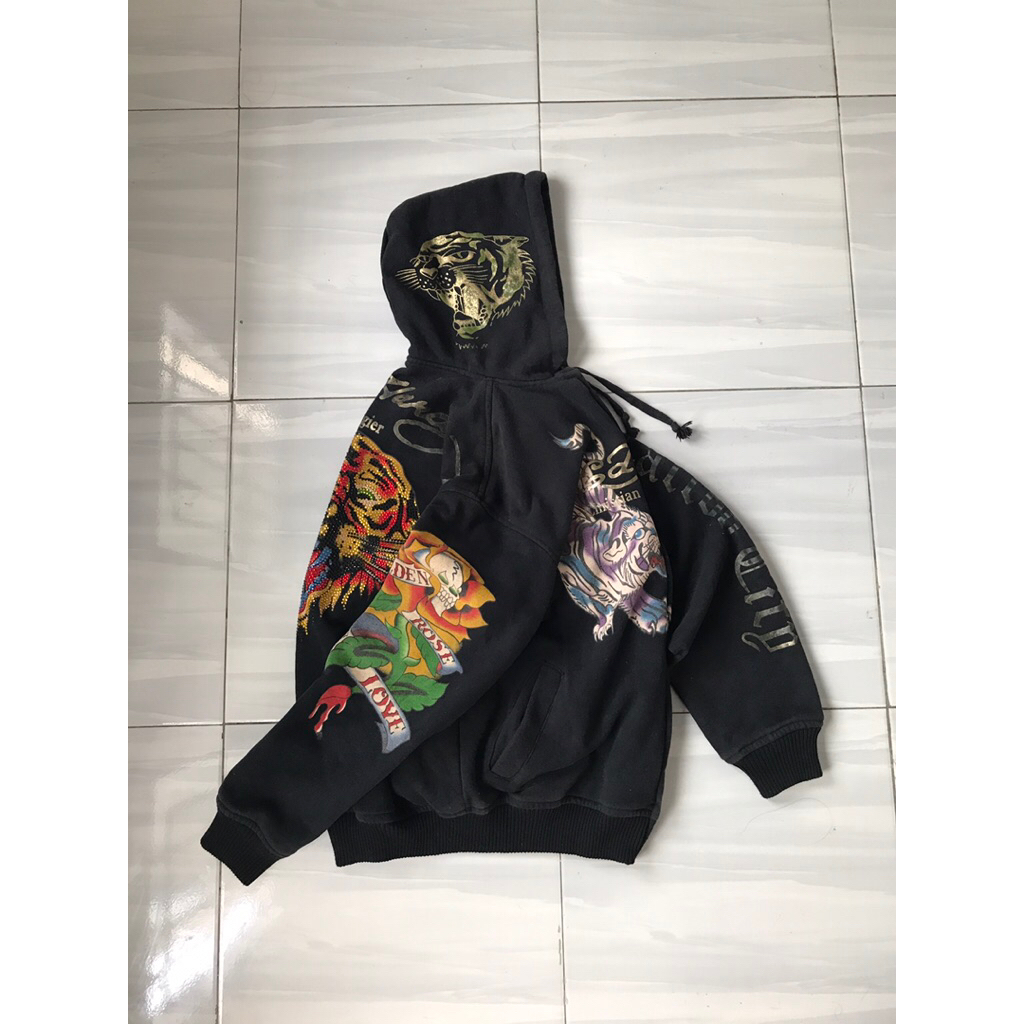 ed hardy zipper hoodie
