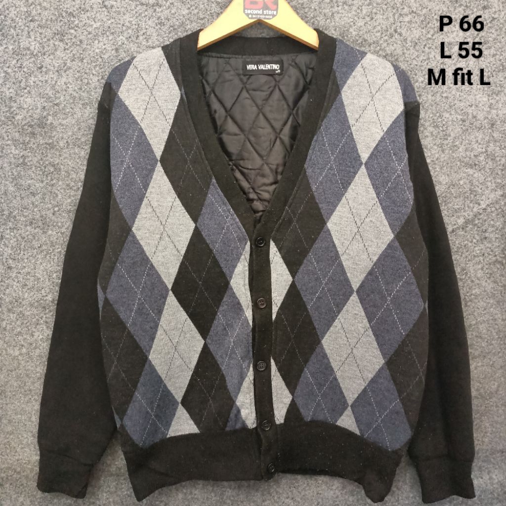 knit cardigan motif ketupat