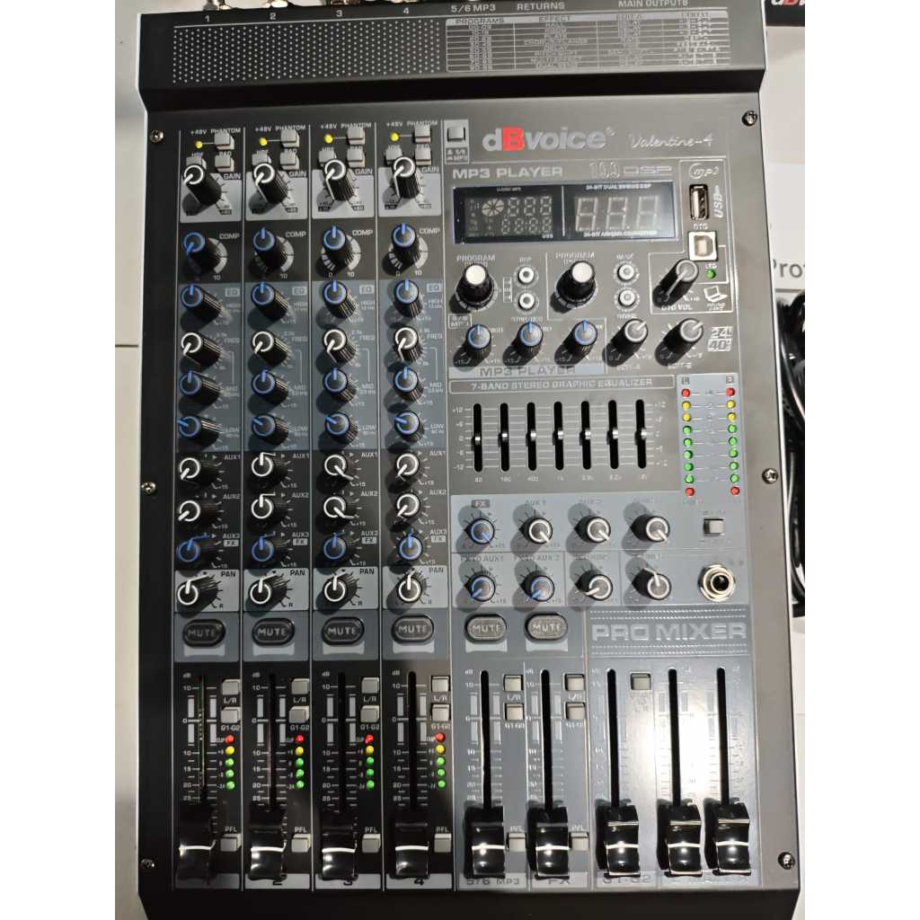 Mixer Audio DbVoice DB Voice Valentine4 Valentine 4 Original 4 Chanel 4Ch 6 Chanel 6Ch USB Bluetooth