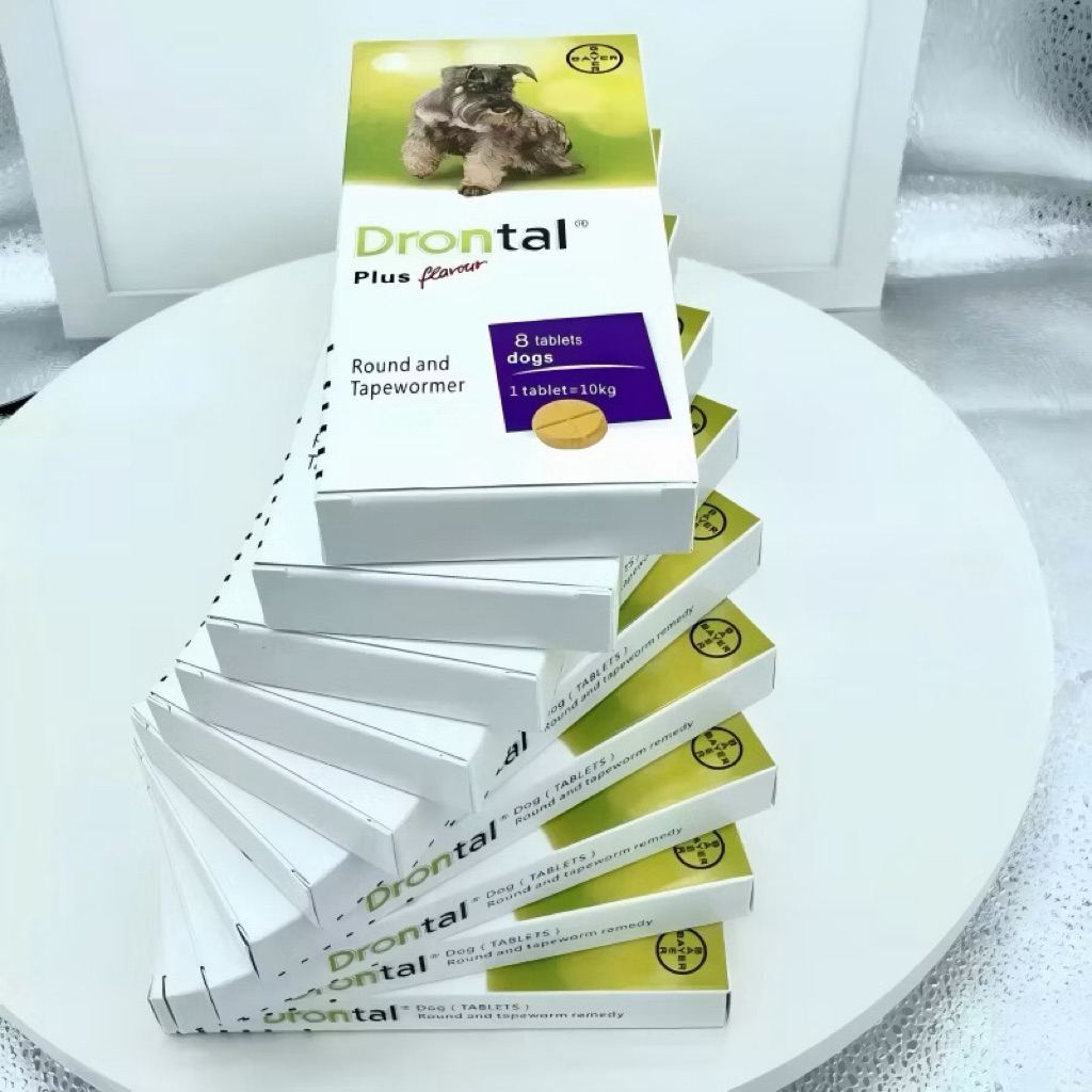 DRONTAL DOG 1BOX isi 102 TABLET Obat Cacing Anjing bs untuk anak anjing KHUSUS ANABUL