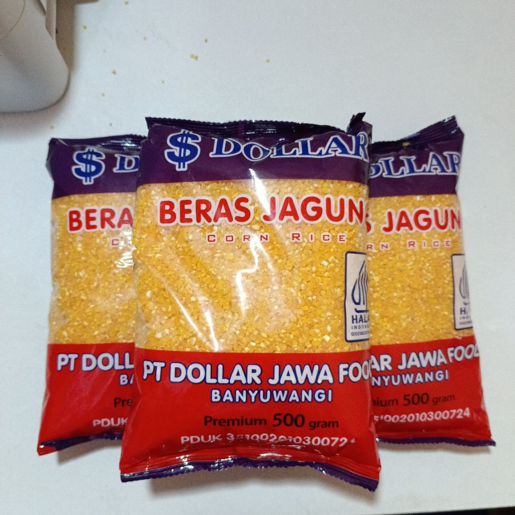 beras jagung,beras jagung dollar 500g,beras jagung Banyuwangi.