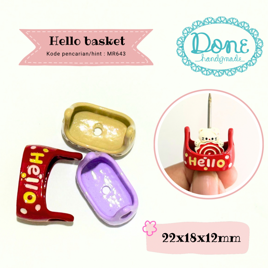 done handymade manik besi keranjang hello manik metal beads keranjang tas hello mr643 diy meronce he