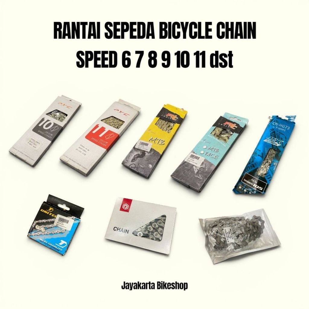 RANTAI SEPEDA 6 7 8 9 10 11 SPEED PYC SHIMANO POLYGON UNITED ORIGINAL | MTB ROADBIKE FIXIE CITYBIKE 
