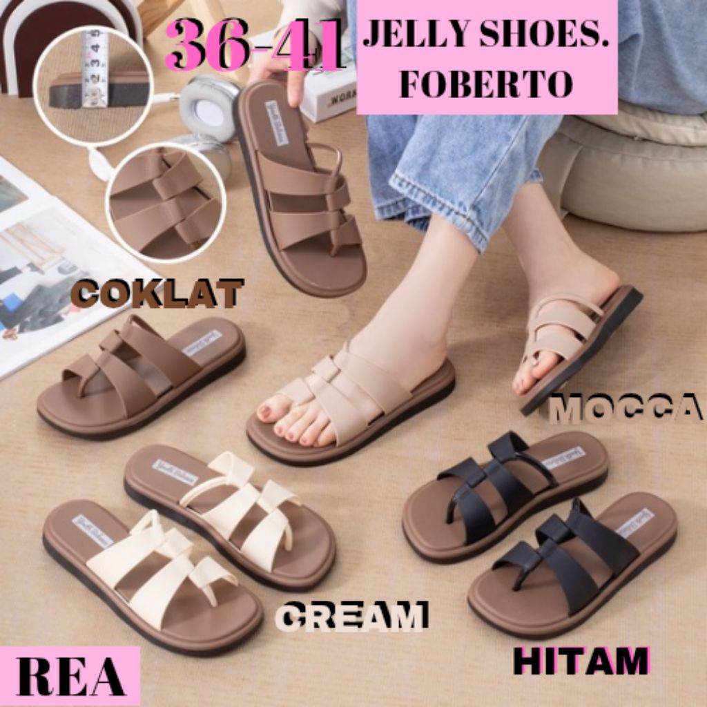 (COD) SANDAL SENDAL JELLY JELLYSHOES JEPIT KOKOP TALI CEWE CEWEK WANITA IMPOR IMPORT KOREA MURAH