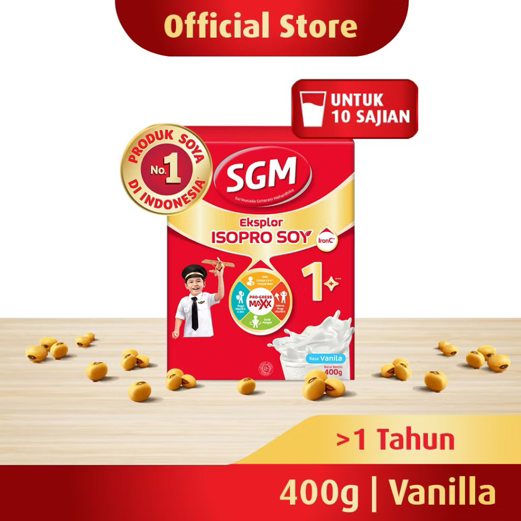 SGM Isopro Soya 1+ Madu/Vanilla 400gram