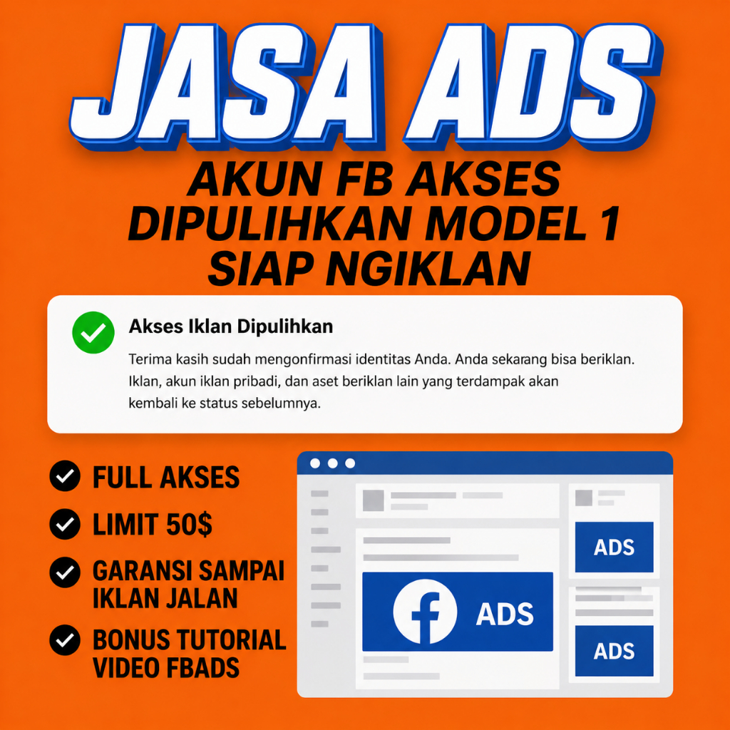 Akun FB Facebook Siap pakai dan Status Iklan Reaktive + Support Ads Personal + Full Akses Email 2FA 