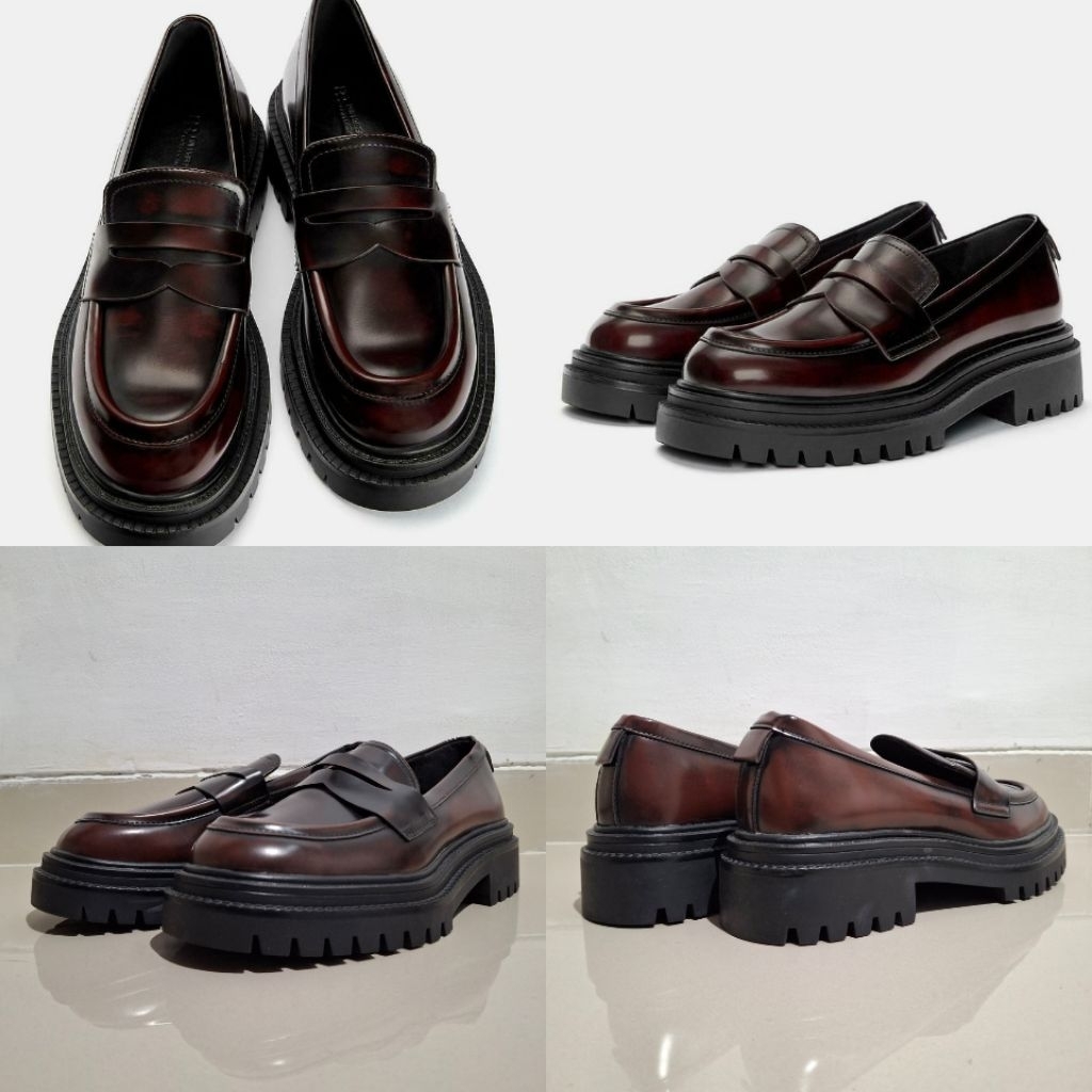 PULL&BEAR SEPATU LOAFERS BROWN BARU ASLI ORIGINAL