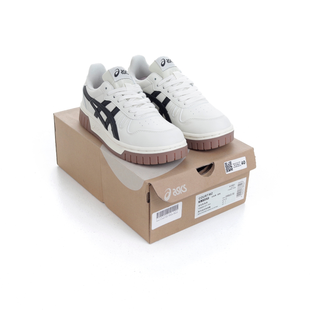 (BLMNKY) Sepatu Sneakers Asics Court Mz White Black
