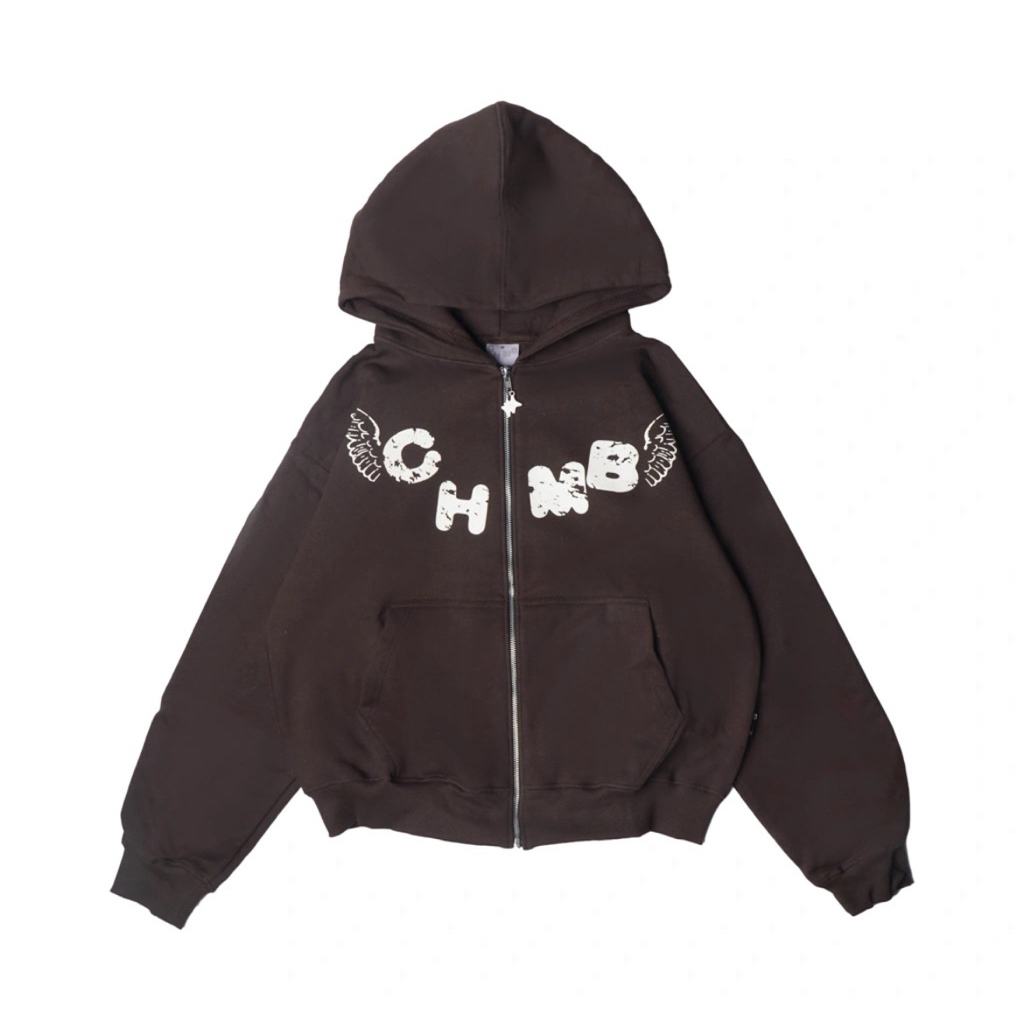 Hoodie Zipper Chambre Delavain - Dangerous Brown - Size M