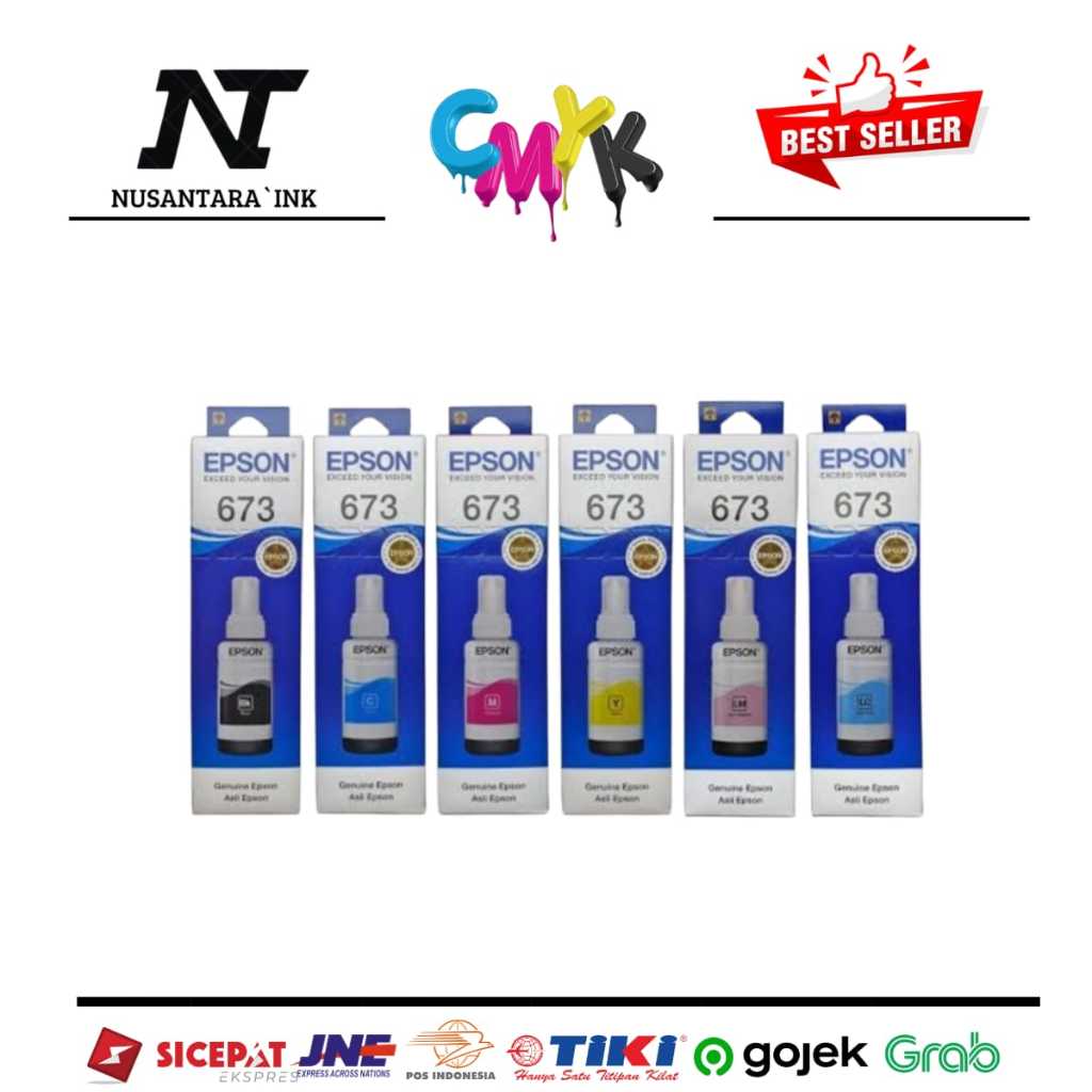 TINTA ESPON 673 Epson L800 - Epson L805 - Epson L850 - Epson L1800