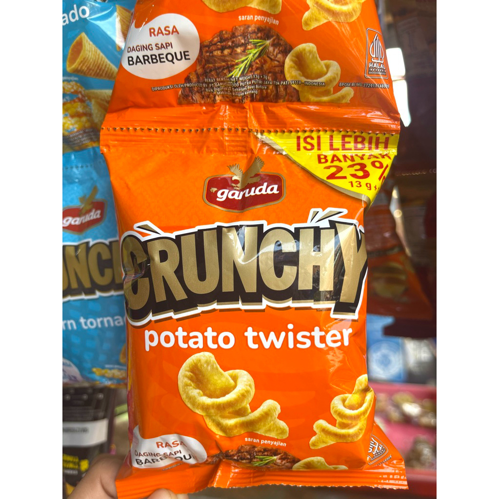 Garuda Crunchy Potato Twister 1 renteng isi 10pcs / Garuda Crunchy Potato 2000an