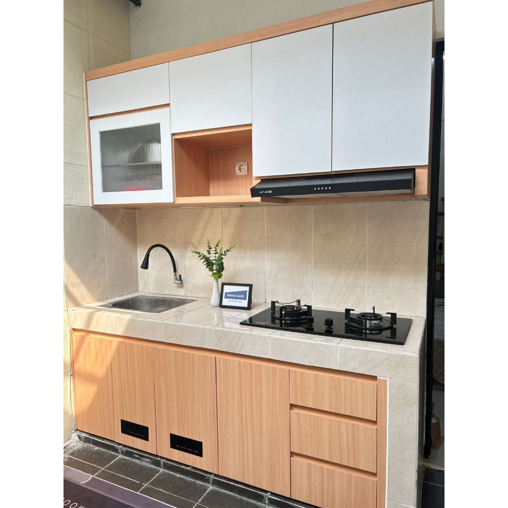 Kitchen Set Atas Bawah Non Rakitan Custom Sesuai Ukuran Dapur P atas 160 c m bawah 160 cm