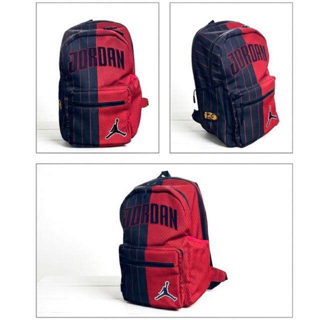 BACKPACK JORDAN 23 BORDIR BLACK RED || TAS RANSEL SPORTY