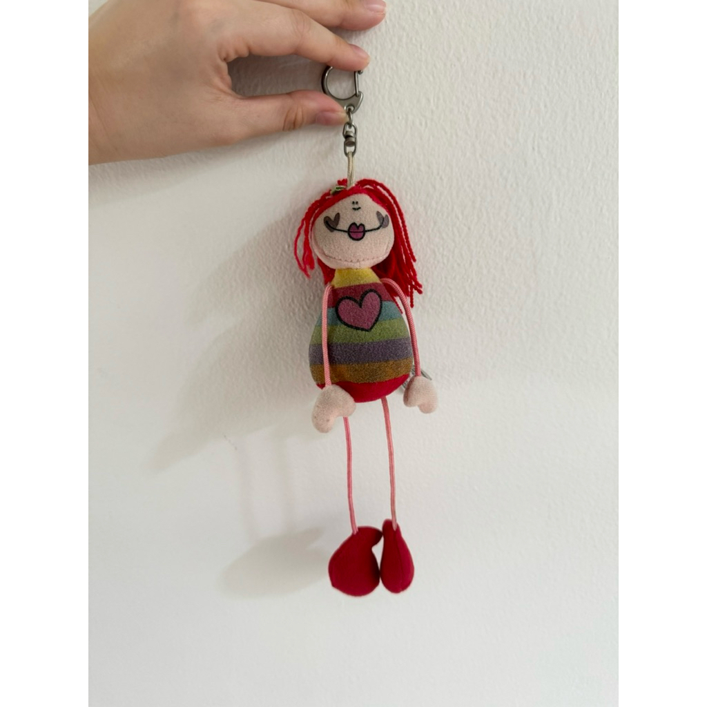 Happy house red hair girl rainbow edition keychain gantungan tas gantungan kunci