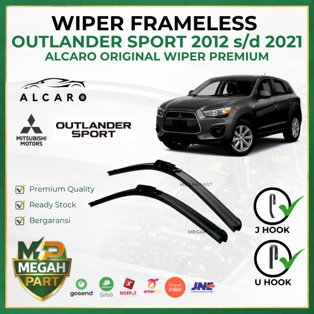 Wiper Frameless OUTLANDER SPORT 2012 s/d 2021 Original Alcaro - Sapu Kaca OUTLANDER SPORT - Wiper OU