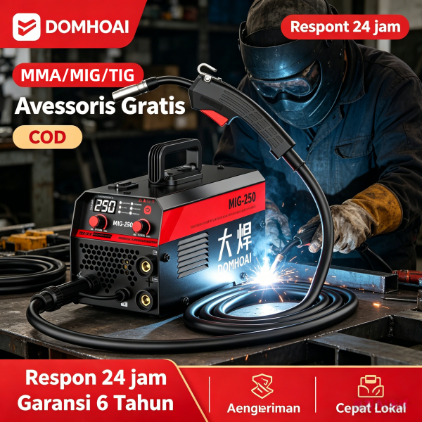 DOMHOAI Mesin Las Inverter mesin las 3 in 1 tig mig mma alat las