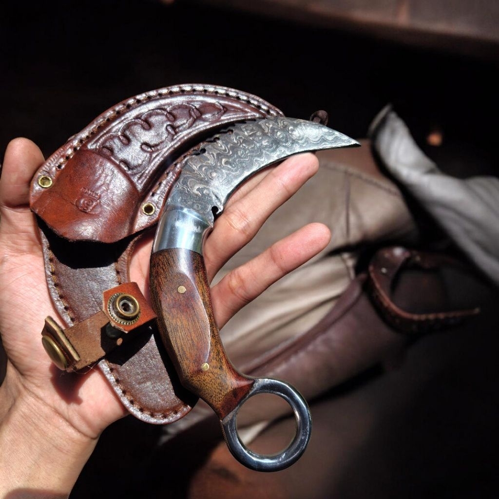 Karambit Kerambit Krambit Balik Pipih Pamor Olahraga Silat