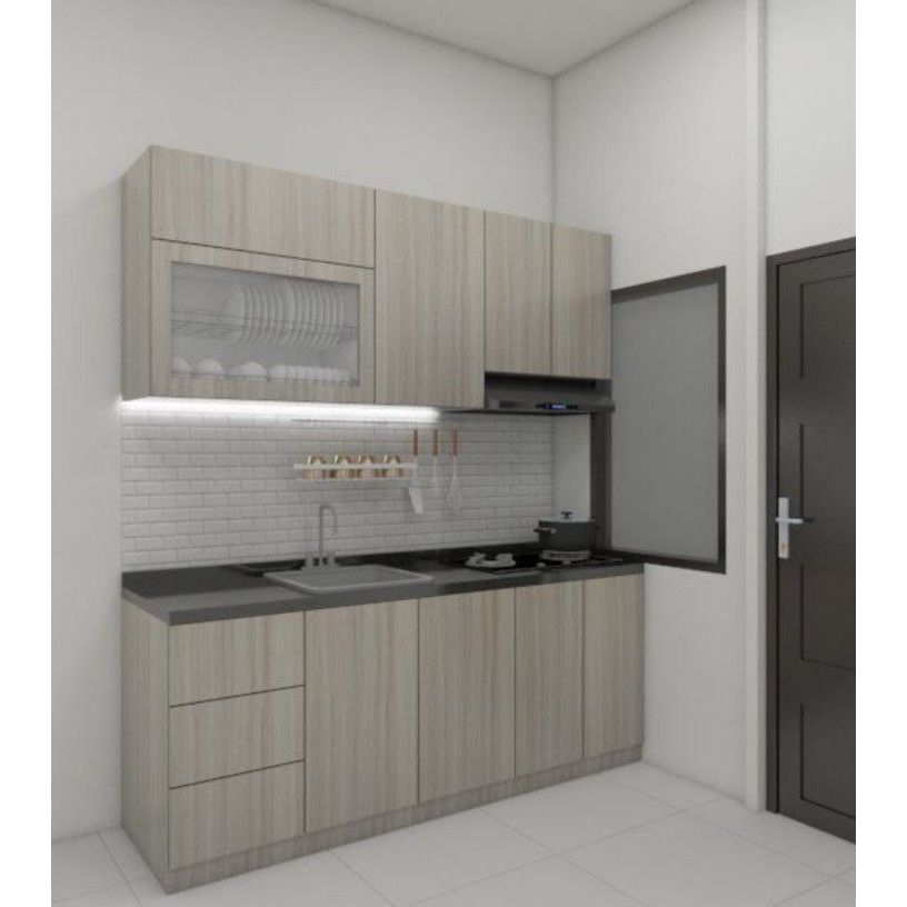 Kitchen Set Atas Bawah Non Rakitan Murah Model Modern Terbaru P 160 CM