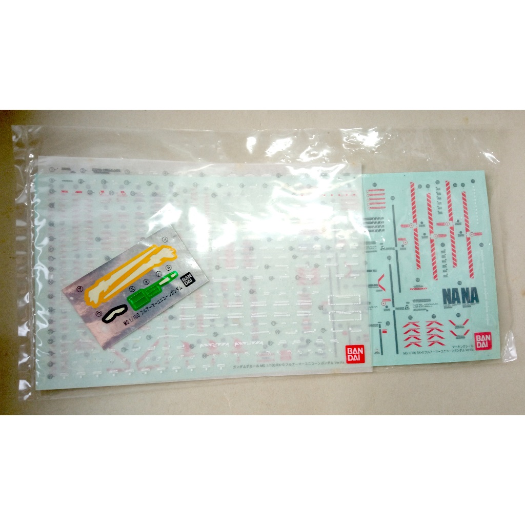 Decal MG 1/100 Full Armor Unicorn Bandai