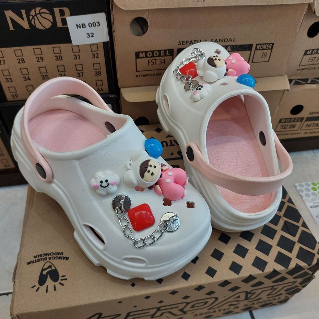 Sandal Baim Anak Perempuan Lucu Karakter Kekinian Sandal Kodok Anak Cewek Anti Slip Ringan Nyaman Vi