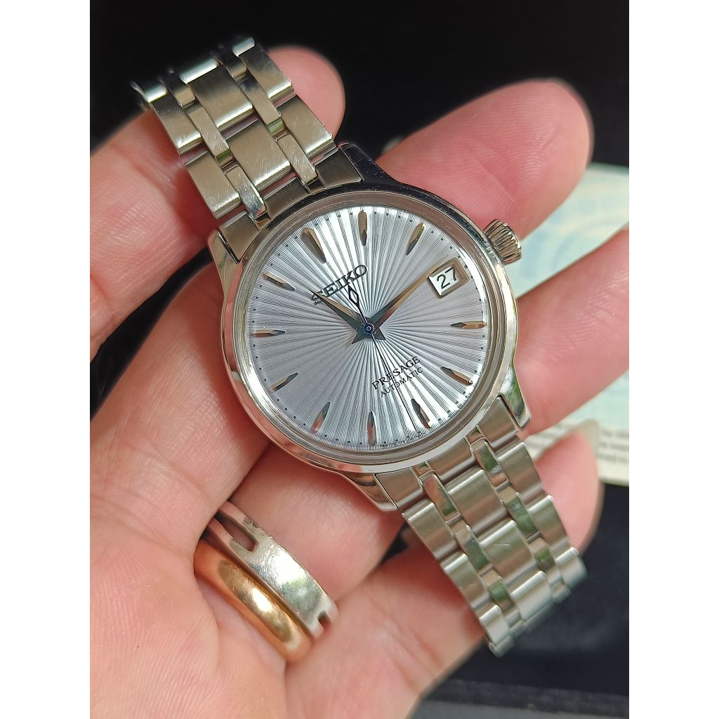 Seiko wanita Presage SRP841J1 Sky Diving Automatic Light Blue original bekas bagus normal semua siap