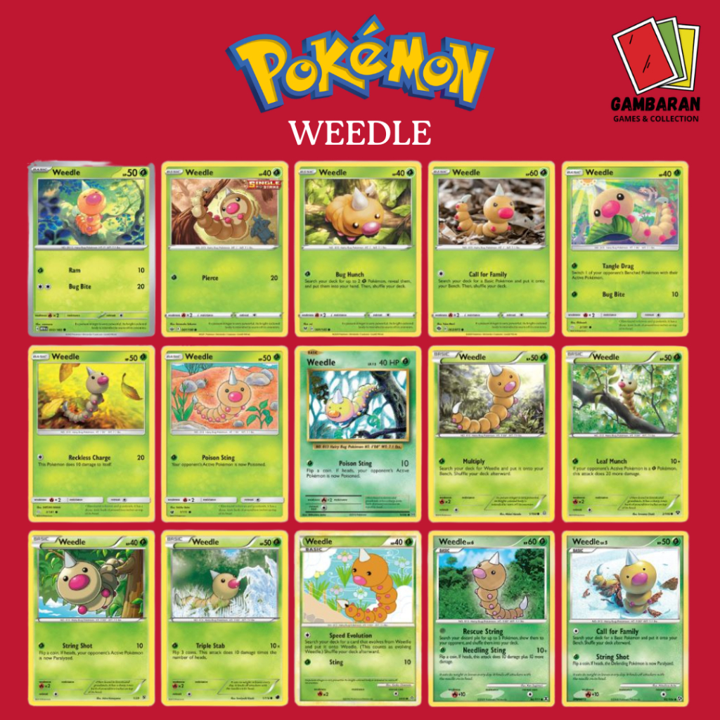 Weedle MEW Kartu Pokemon English TCG
