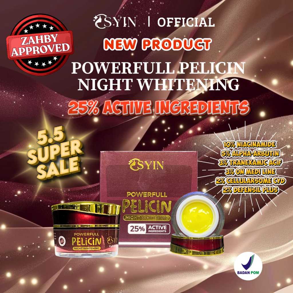 ( SPESIAL LAUNCHING ) POWERFULL PELICIN NIGHT WHITENING 10GR OSYIN GLOW