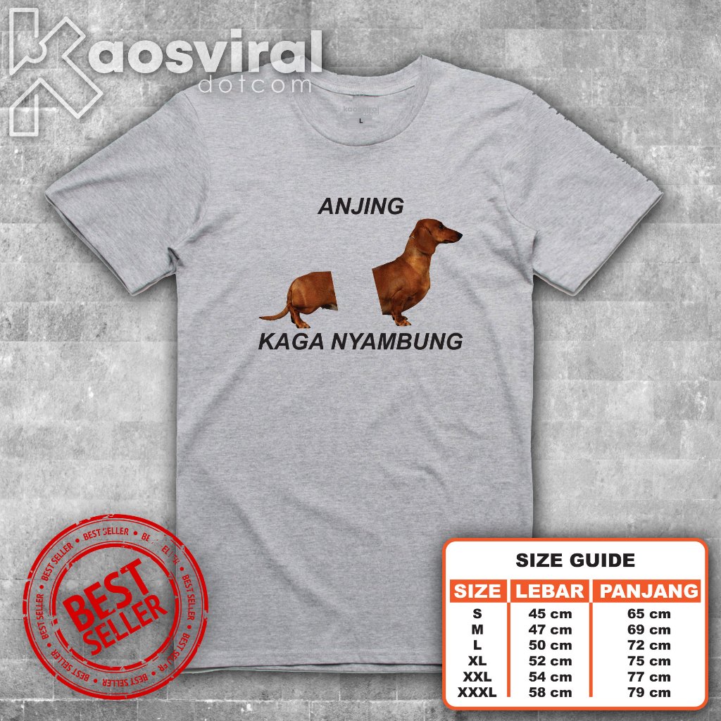 Kaos Parody Anjing Kaga Nyambung - Baju Meme Viral Lucu Distro Pria Wanita [KAOSVIRALDOTCOM] - Cotto