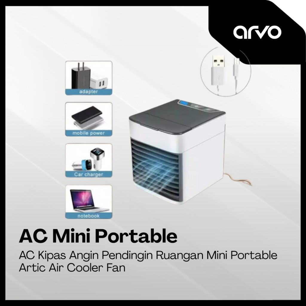 AC Portable Kipas Kecil Mini Kipas Angin Pendingin Ruangan Mini Portable Artic Air
