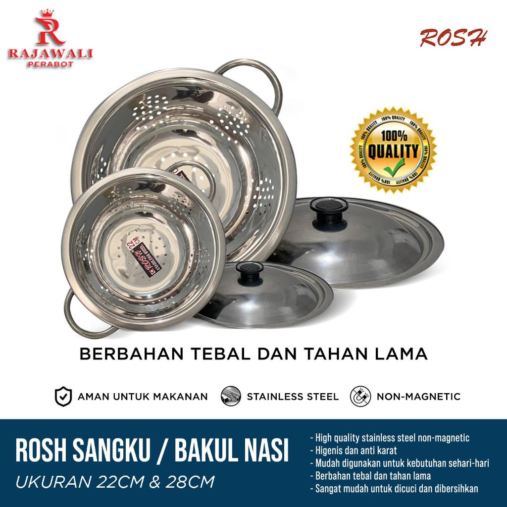 Sangku Tempat Nasi Stainless Deep Collander Stainless