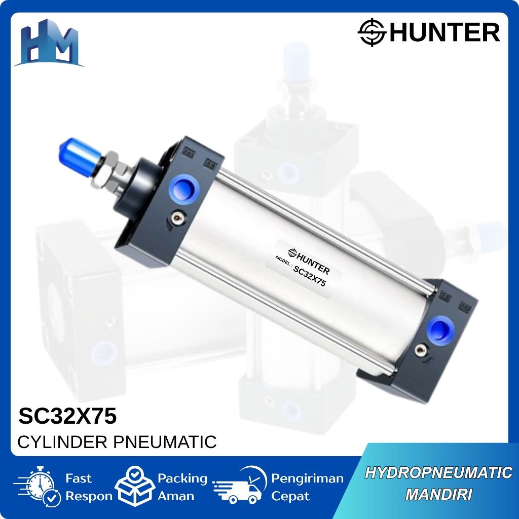CYLINDER PNEUMATIC HUNTER SC-32X75 / SC32X75-S