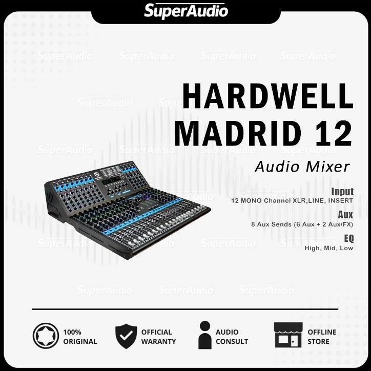 Hardwell MADRID 12 Audio Mixer 12 Channel
