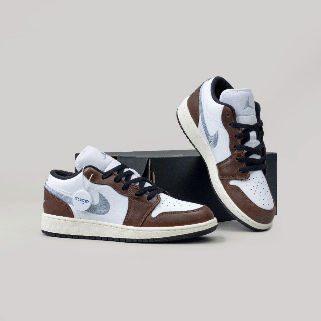Nike Air Jordan 1 Low SE Mocha Swoosh Blue White