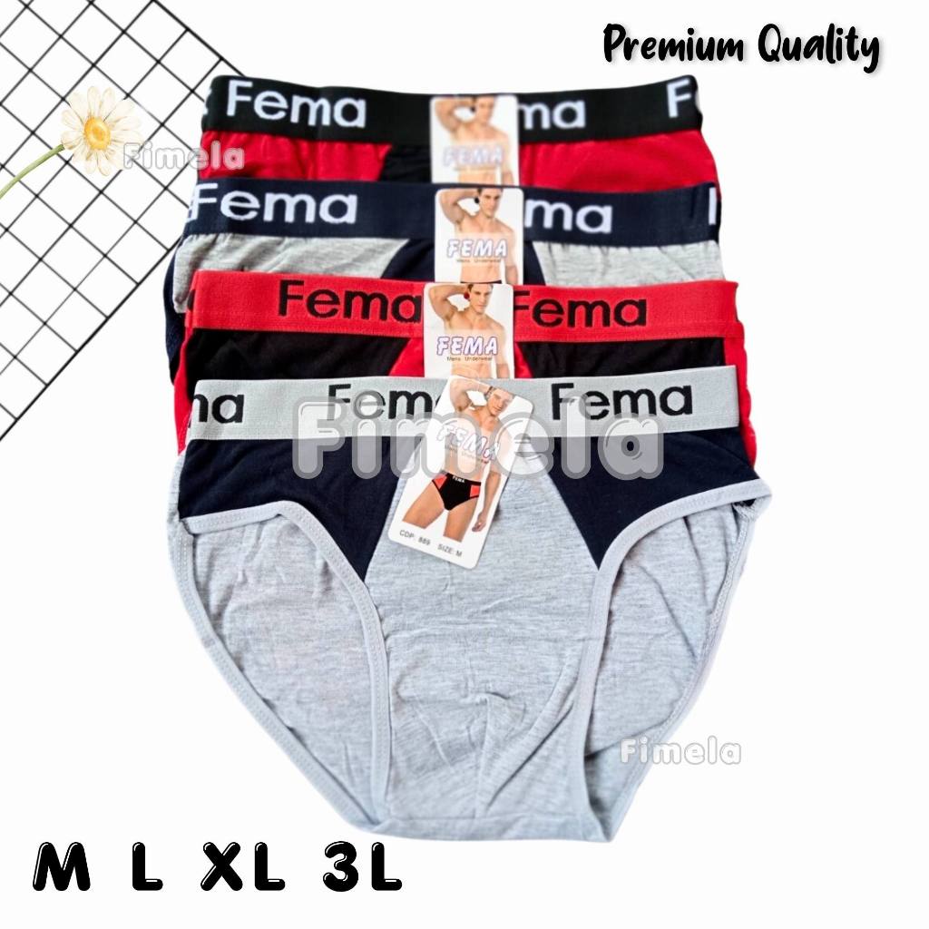 Celana Dalam Pria Dewasa Sexy Fema Murah Bahan Katun Halus CD Sempak Celana Dalem Pria