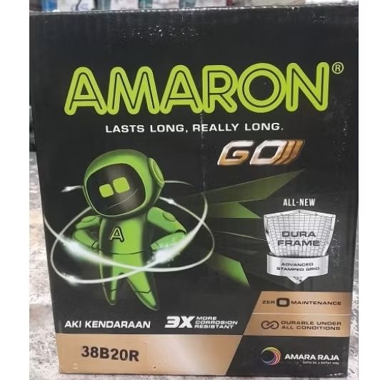 Aki Mobil Merk AMARON Type NS40Z / 38B20R (35 Ah) Kering Neo Zebra, Xenia, Terios, Grand Max, Luxio,
