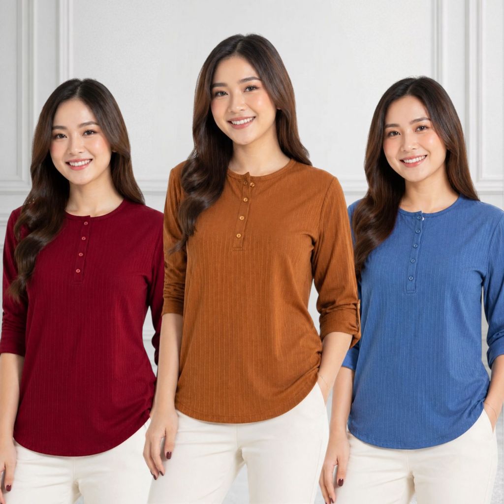 Phenomenal Kaos Phenomenal Polos Wanita Kaos Phenomenal Lengan Panjang Phenom nal Busui  Blouse Knit