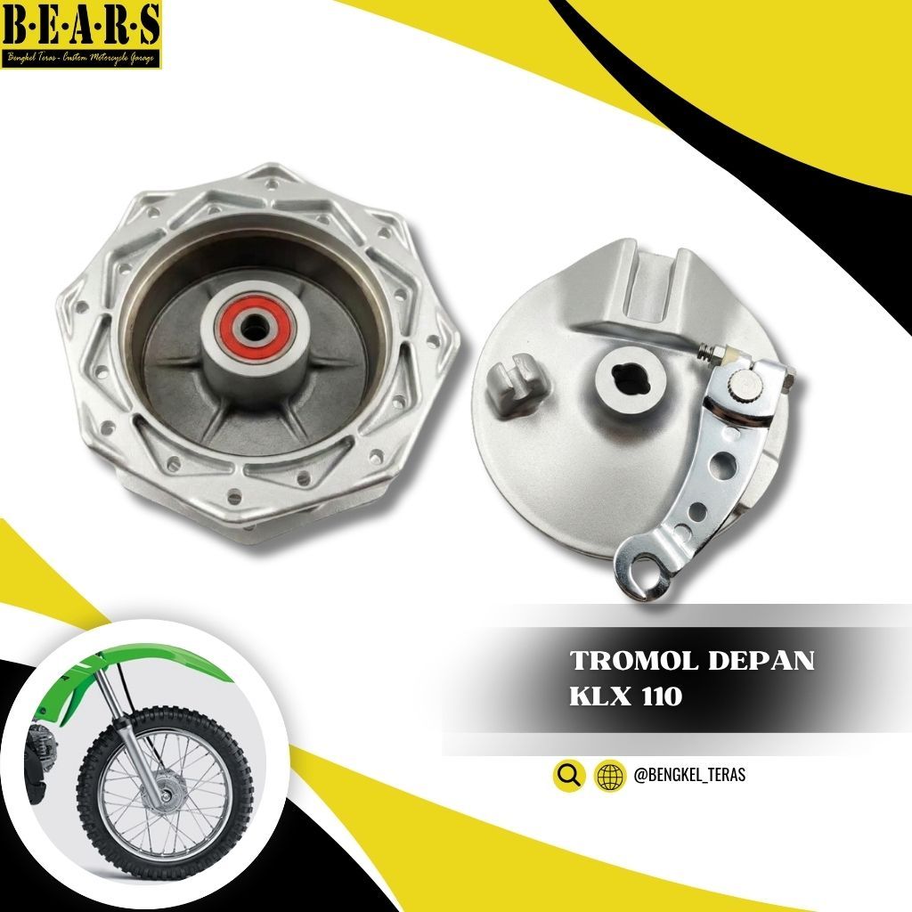 Tromol Depan KLX 110 Tromol Motor Trail Mini Original Kawasaki