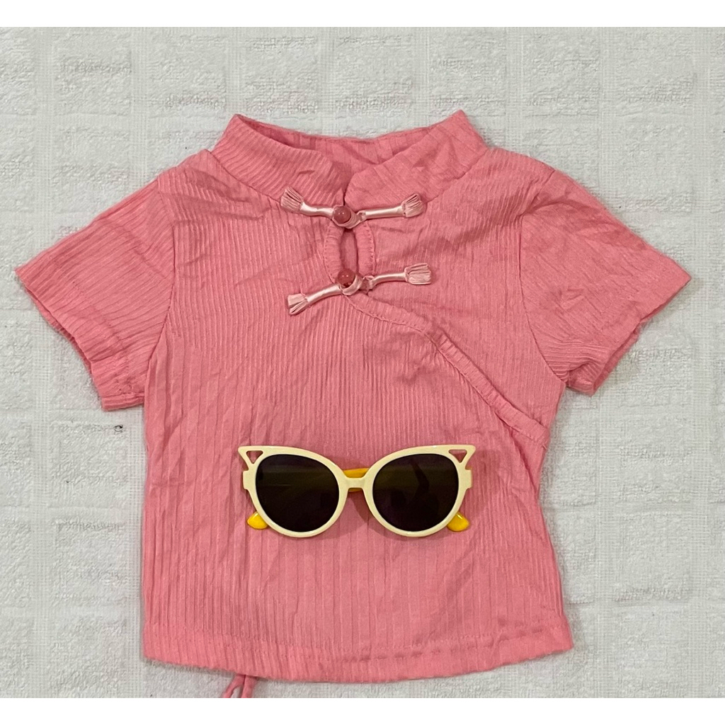 Baju blus anak perempuan size 1 tahun preloved (model sexy) knit