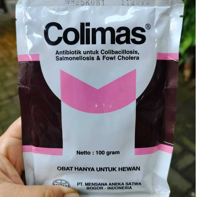 Colimas 100 gr Antibiotik Obat Ayam Cholera Kolera