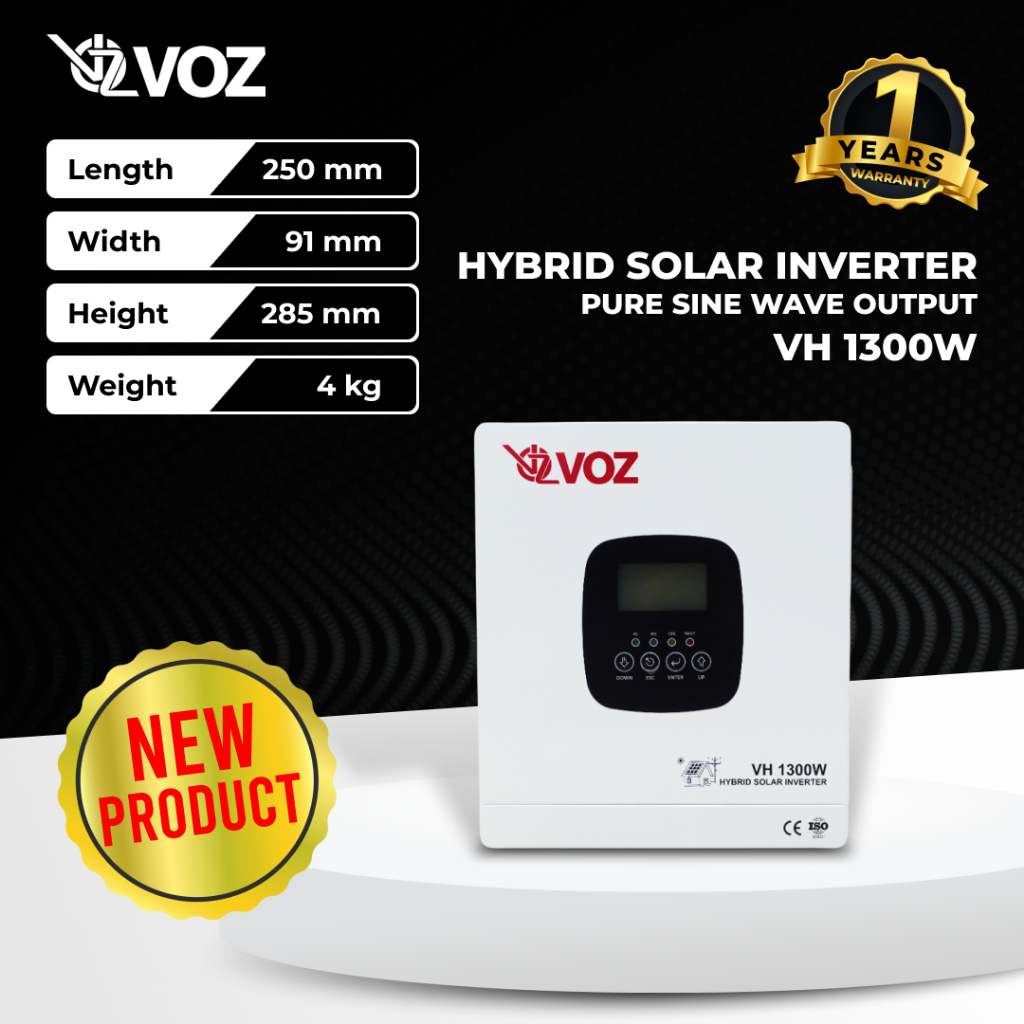VOZ HYBRID SOLAR INVERTER 1300W | HYBRID SOLAR INVERTER 1.3KW