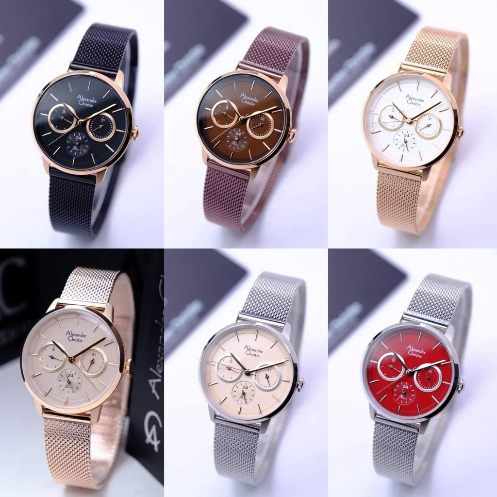 BEST SELLER | Jam Tangan Wanita Alexandre Christie Rantai Pasir 2682 AC2682 / 2A38 AC2A38 (ORIGINAL)