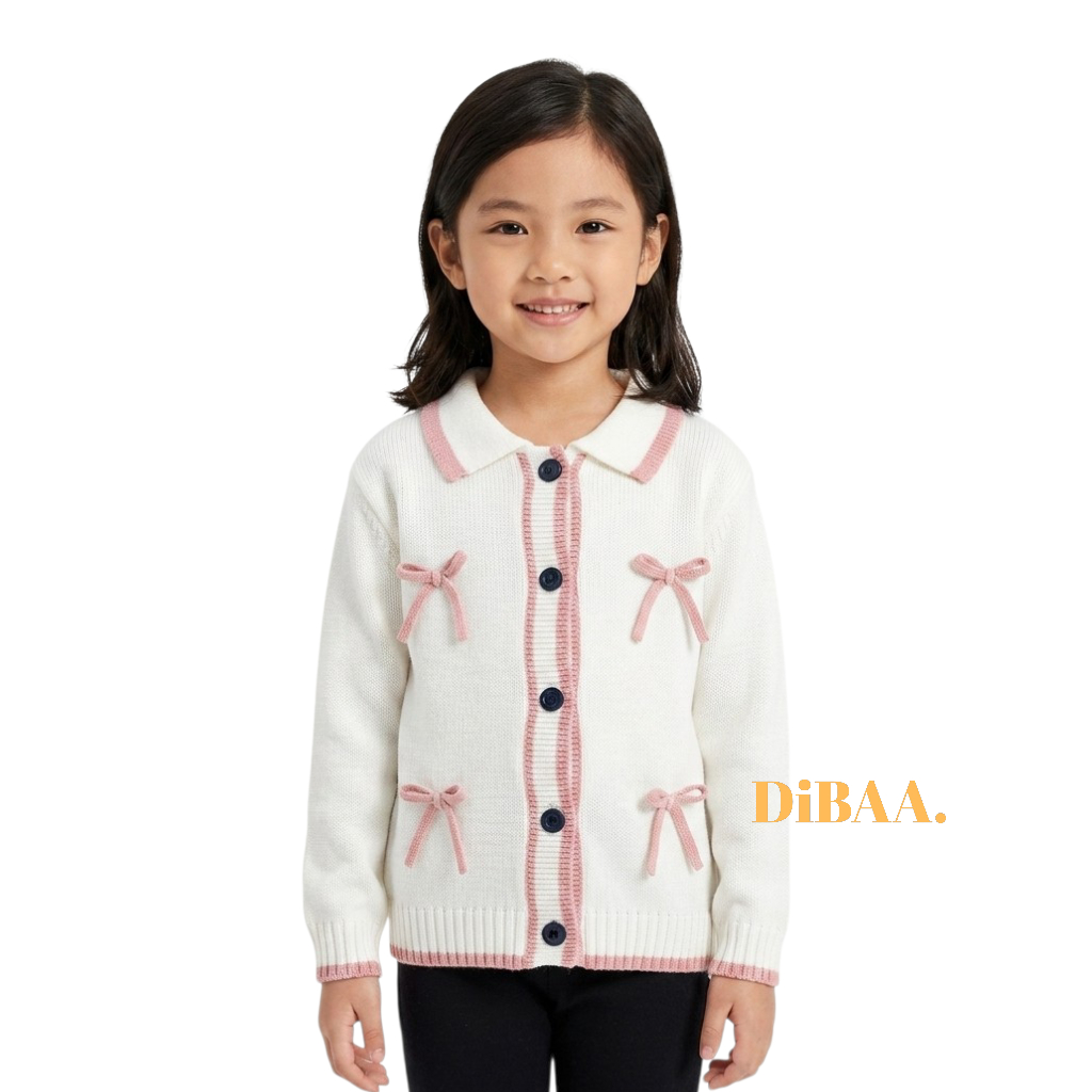 Prilly Cardigan Rajut Anak - Cardigan Rajut Anak - Sweater Rajut Anak Perempuan