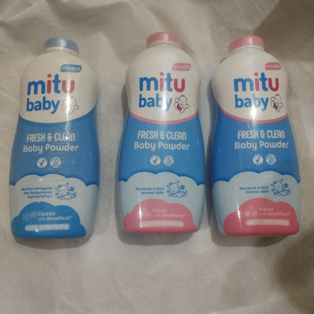 PROMO MURAH MITU BABY POWDER / BEDAK BAYI MITU BABY 300GR