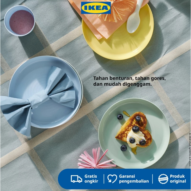 Ikea Kalas Piring Makan Bayi Serbaguna Warna-Warni Isi 6pcs