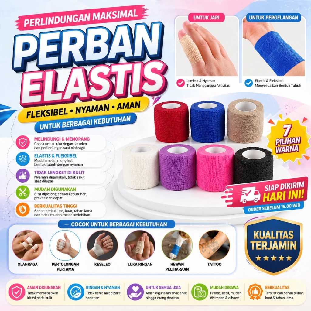 Finger Tape Perban Teping 5CM x 4.5M WristTape Taping Olahraga Sepak Bola Voli Voly Futsal Mencegah 