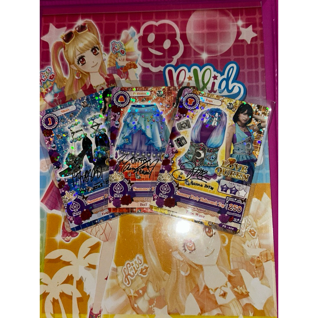 (Exclusive Collaboration Card) Kartu Aikatsu Official x Jkt48 Love Queen Summer Party Set