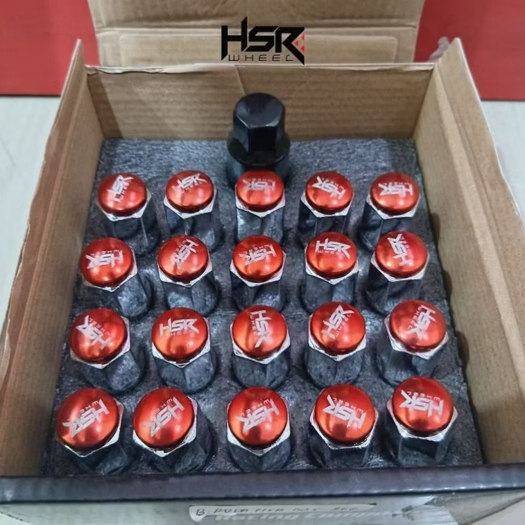 Baut/Mur Roda Mobil Racing HSR Ukuran 19mm cocok di brio innova sienta altis sigra dll..